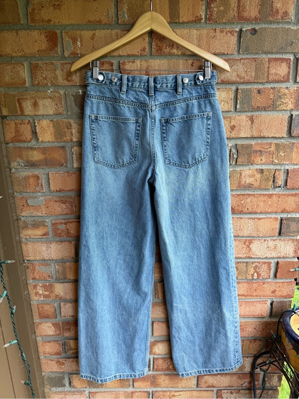 GRLFRND x Maggie MacDonald The Leigh Mid Rise Denim Trouser Wide Leg Jeans XS - Picture 7 of 11